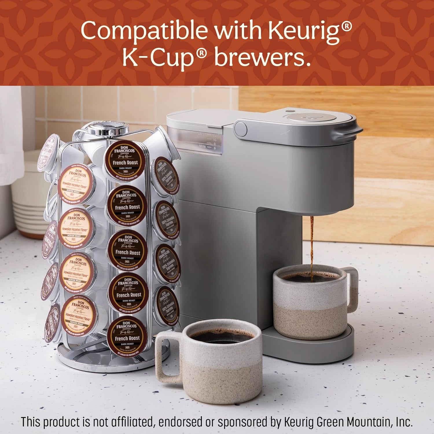 Vanilla Nut Flavored Coffee Pods, 100 Count, Medium Roast, Compatible with Keurig Brewers